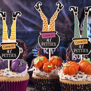 🧙‍♀️ Cupcakes 🧁 Halloween Witches Cauldron party Toppers